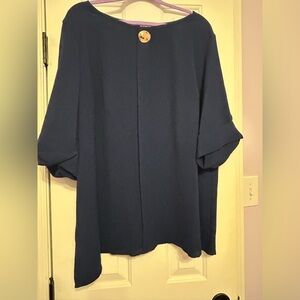 Elegant Navy Blue Women's Top by Bloom Chic